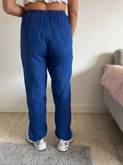 Aino hør bukser - kongeblå