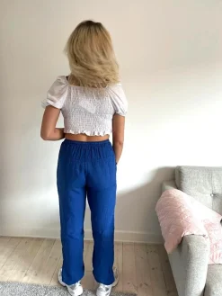 Aino hør bukser - kongeblå