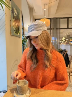 Aire striktrøje med turtleneck - Orange