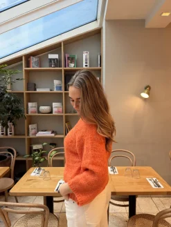 Aire striktrøje med turtleneck - Orange