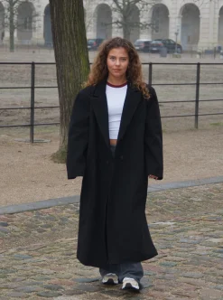 Alva oversized frakke - Sort