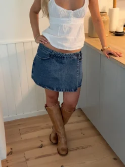 Amilie denimskort - Blå