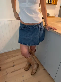 Amilie denimskort - Blå