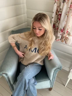 Amour striktrøje - Beige
