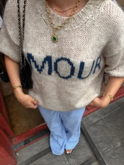 Amour striktrøje - Beige