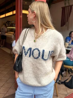 Amour striktrøje - Beige