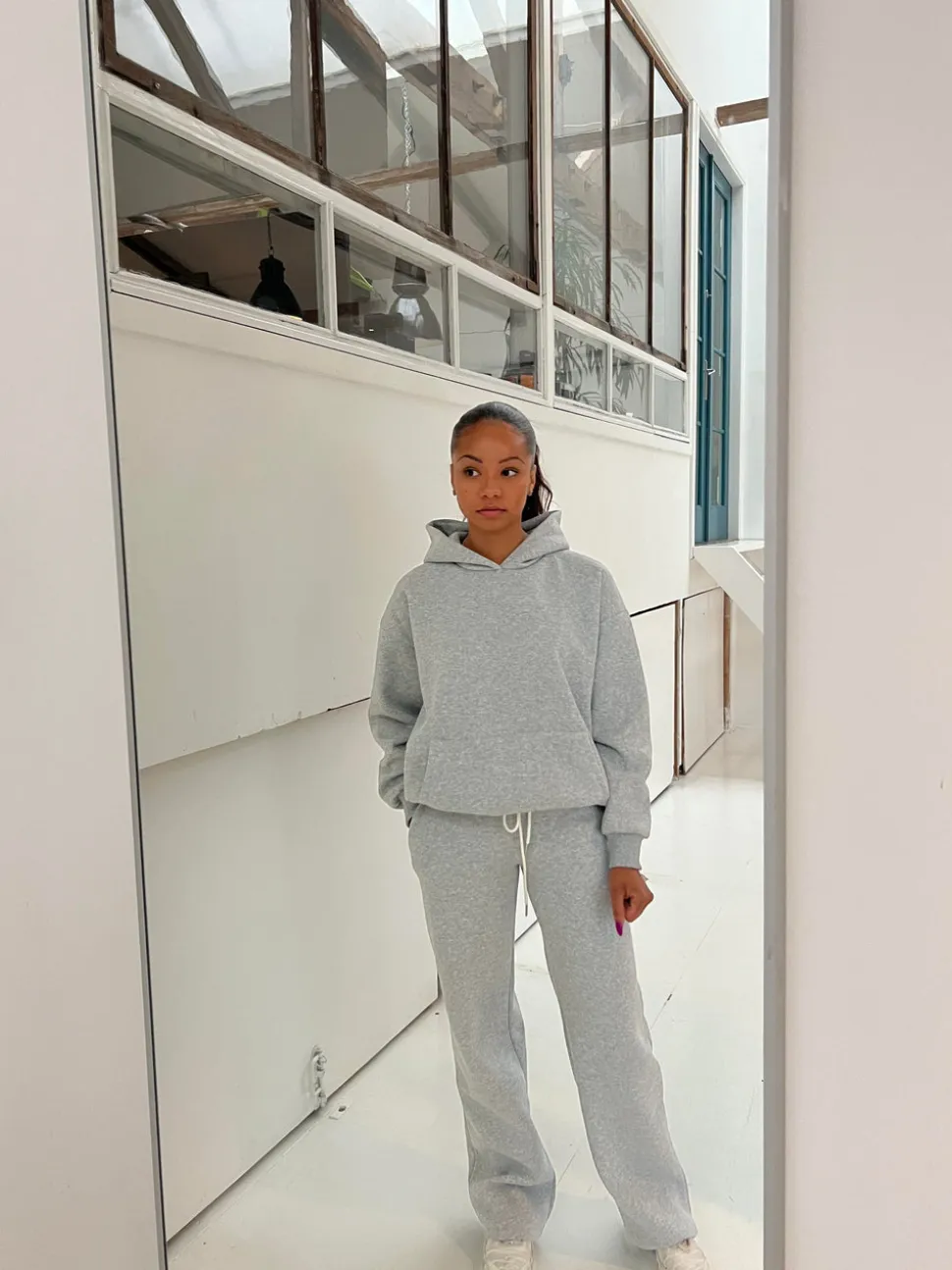 Anelise hoodie - Grå melange