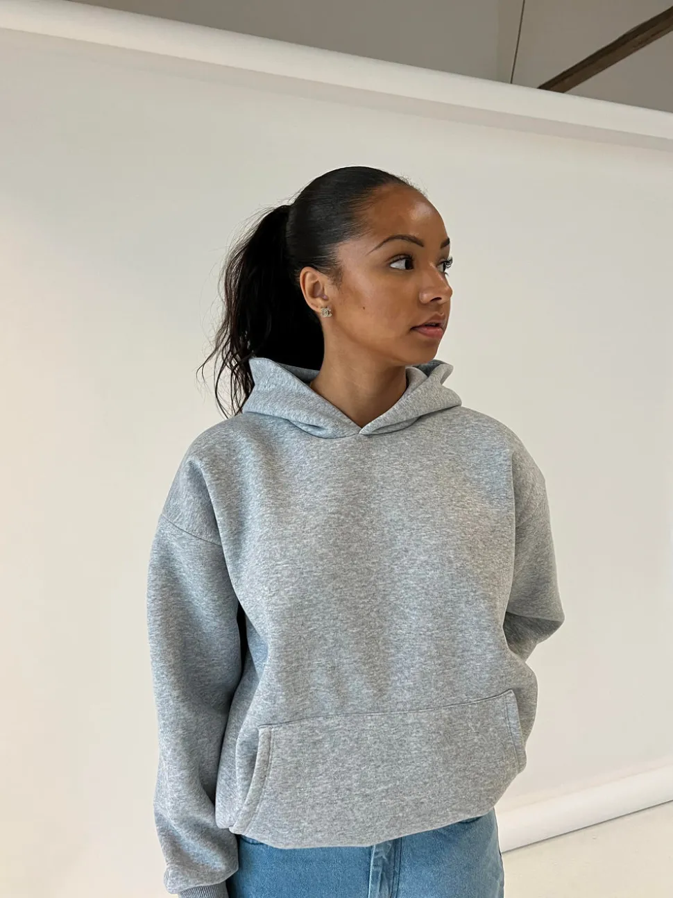 Anelise hoodie - Grå melange