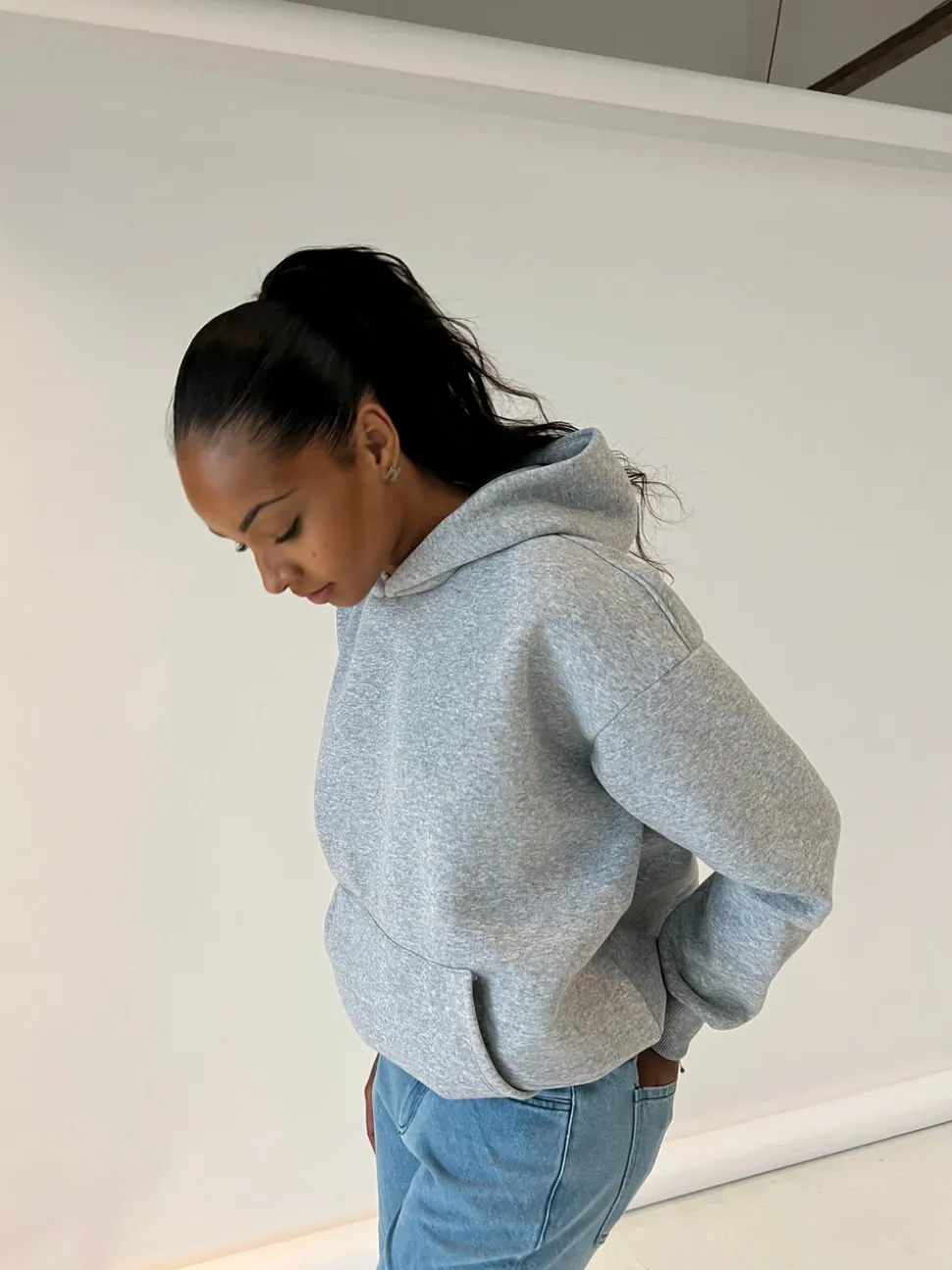 Anelise hoodie - Grå melange