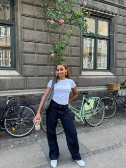 Anemon oversized jeans - Mørk denim