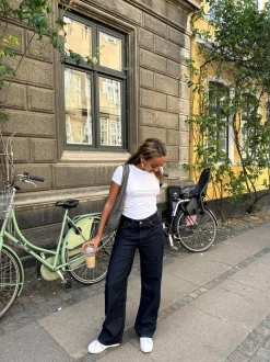 Anemon oversized jeans - Mørk denim