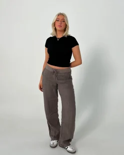 Angel hør bukser - brun