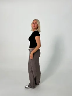 Angel hør bukser - brun