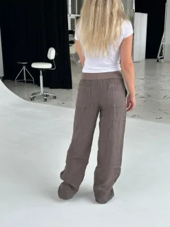 Angel hør bukser - brun