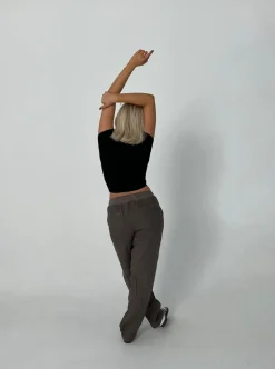 Angel hør bukser - brun
