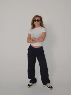 Angel hør bukser - navy