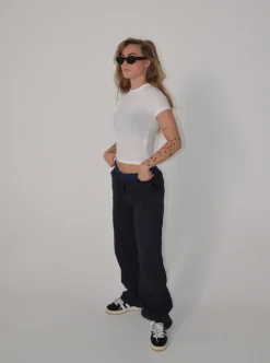Angel hør bukser - navy