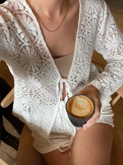Angelina blondebluse - Hvid