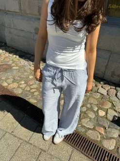 Anila bukser - Hvid/blå