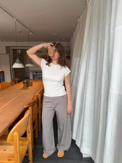 Anja suit bukser - Grå/beige