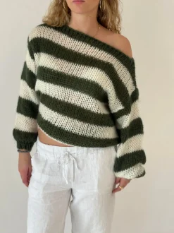 Anna Olympia striktrøje - Kaki