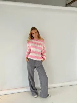 Anna Olympia striktrøje - Lyserød