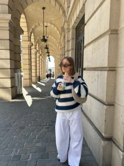 Anna Olympia striktrøje - Navy