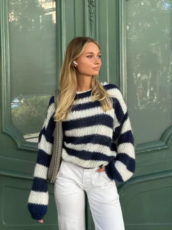 Anna Olympia striktrøje - Navy