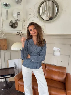 Annie denimblazer - Blå