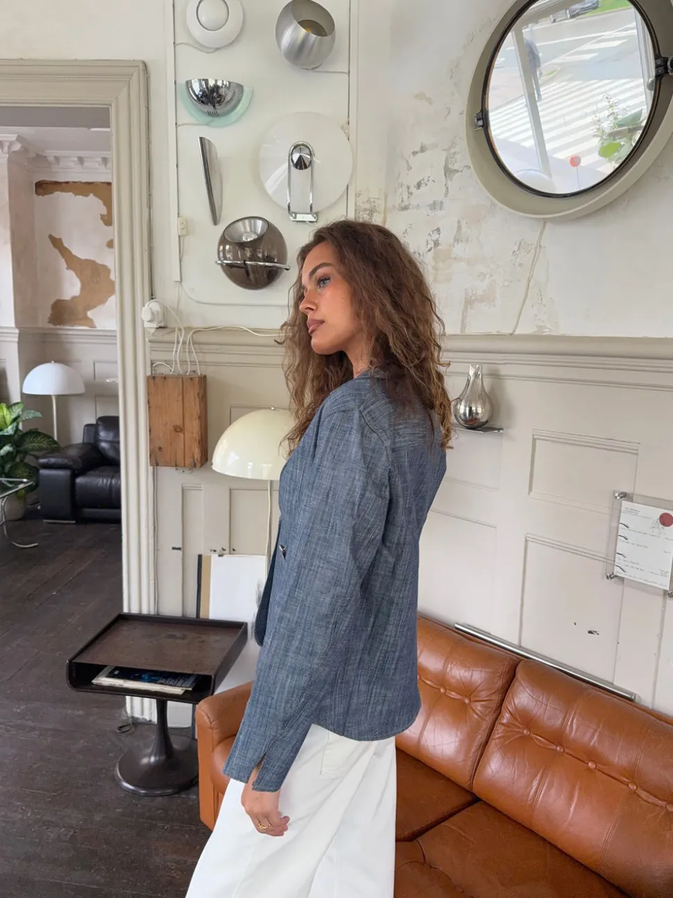 Annie denimblazer - Blå