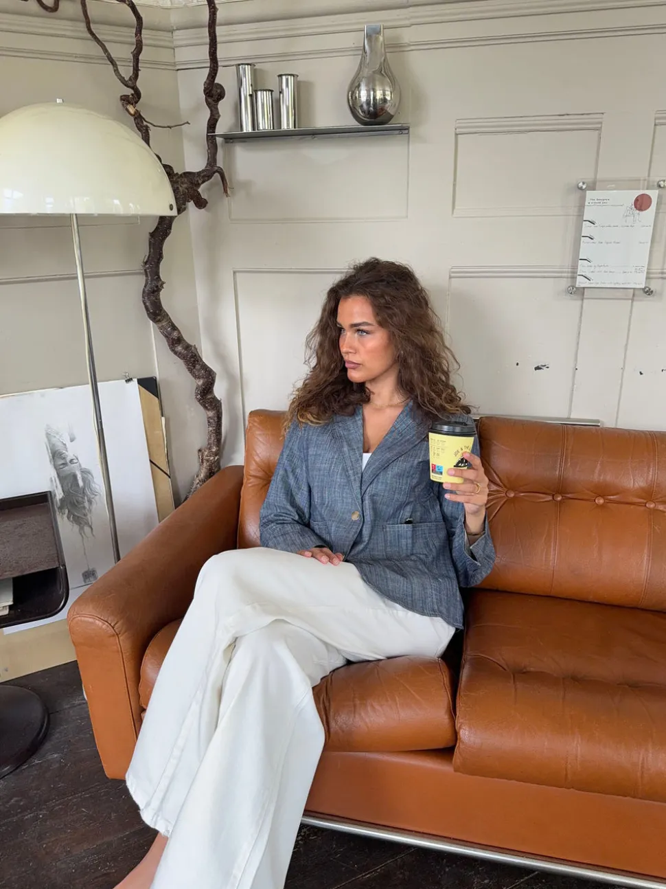 Annie denimblazer - Blå