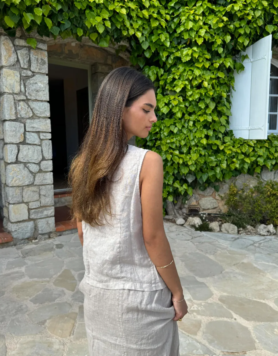 Anouska hørtop - Beige