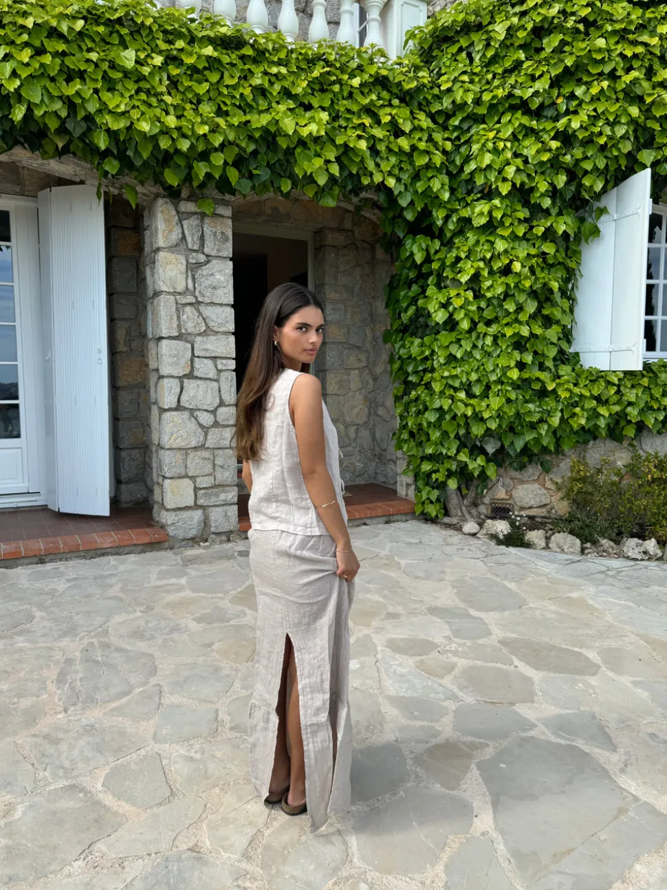 Anouska hørtop - Beige