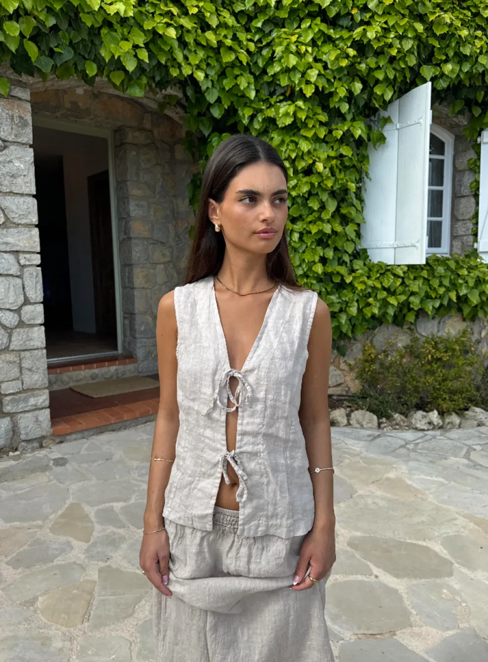 Anouska hørtop - Beige