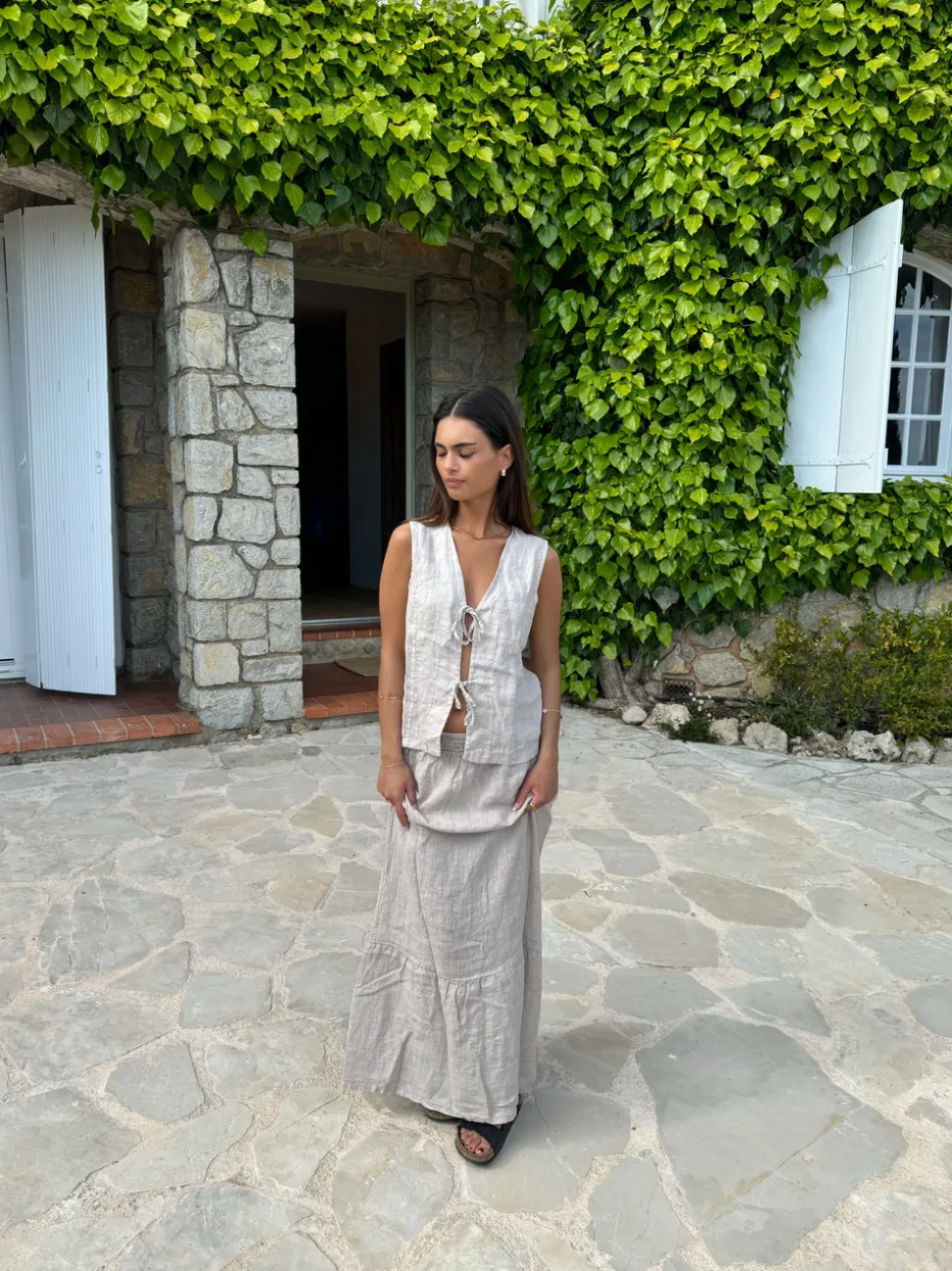 Anouska hørtop - Beige