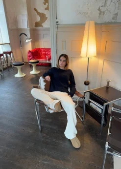 Ariana bukser med mønster - Off white