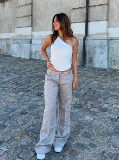 Ariel one-shoulder top - hvid