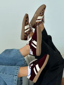 Astana sneakers med kappe - Vinrød