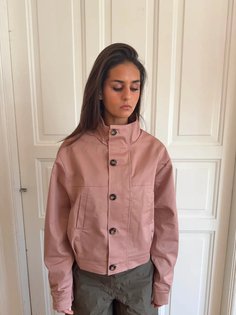 Atlas bomberjakke - Støvet rosa