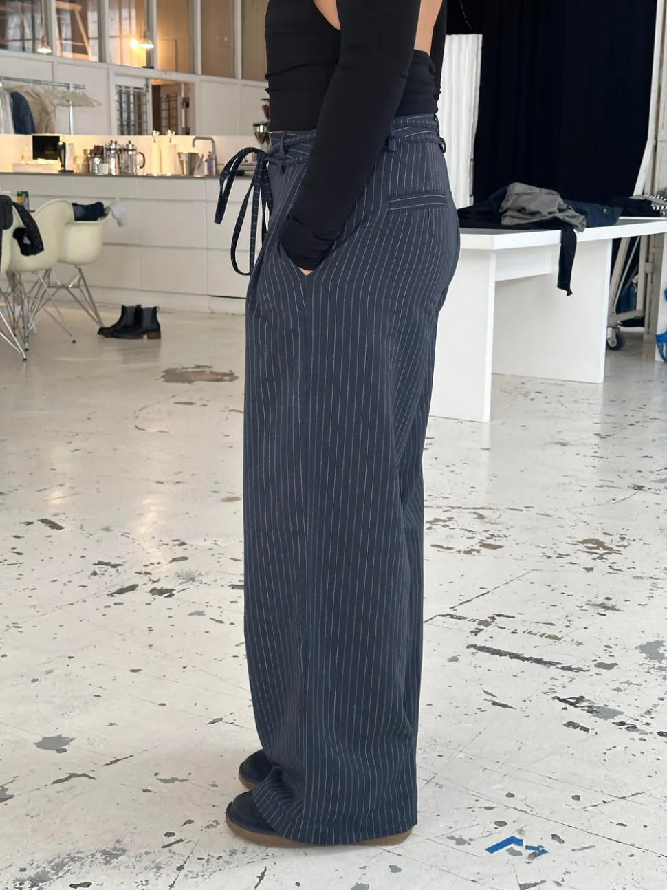 Atoniette bukser med snor - Navy