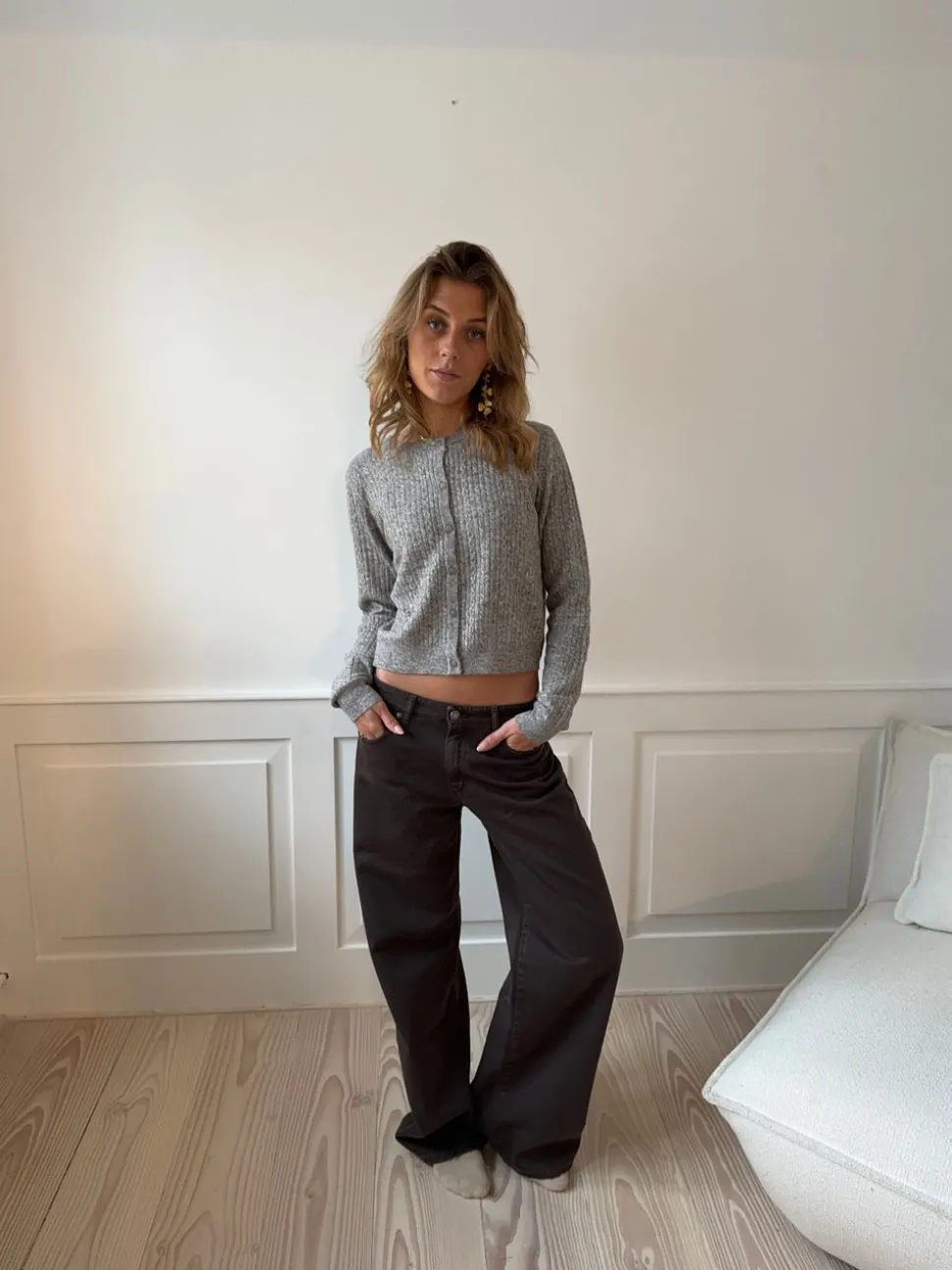 Audrey jeans - Mørkebrun