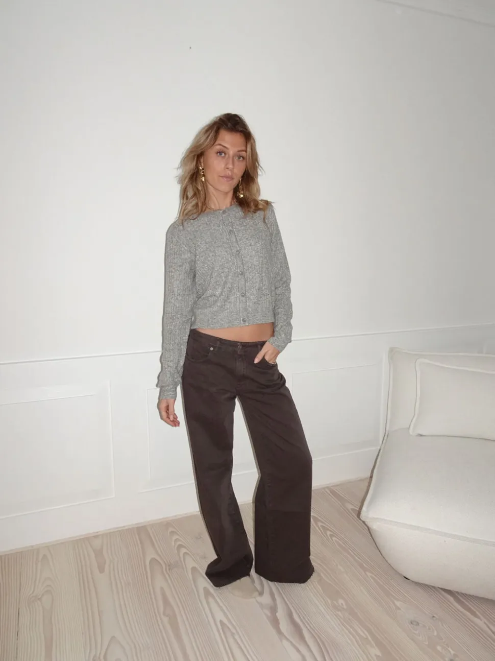Audrey jeans - Mørkebrun