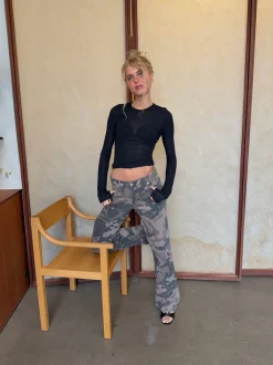 Audrine army jeans - Brun/grøn