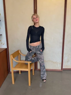 Audrine army jeans - Brun/grøn