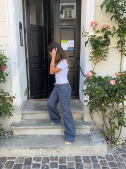 Audrine lavtaljede jeans - Blå