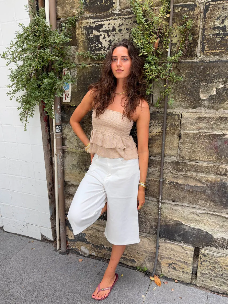 Ayia nederdel/top - Beige