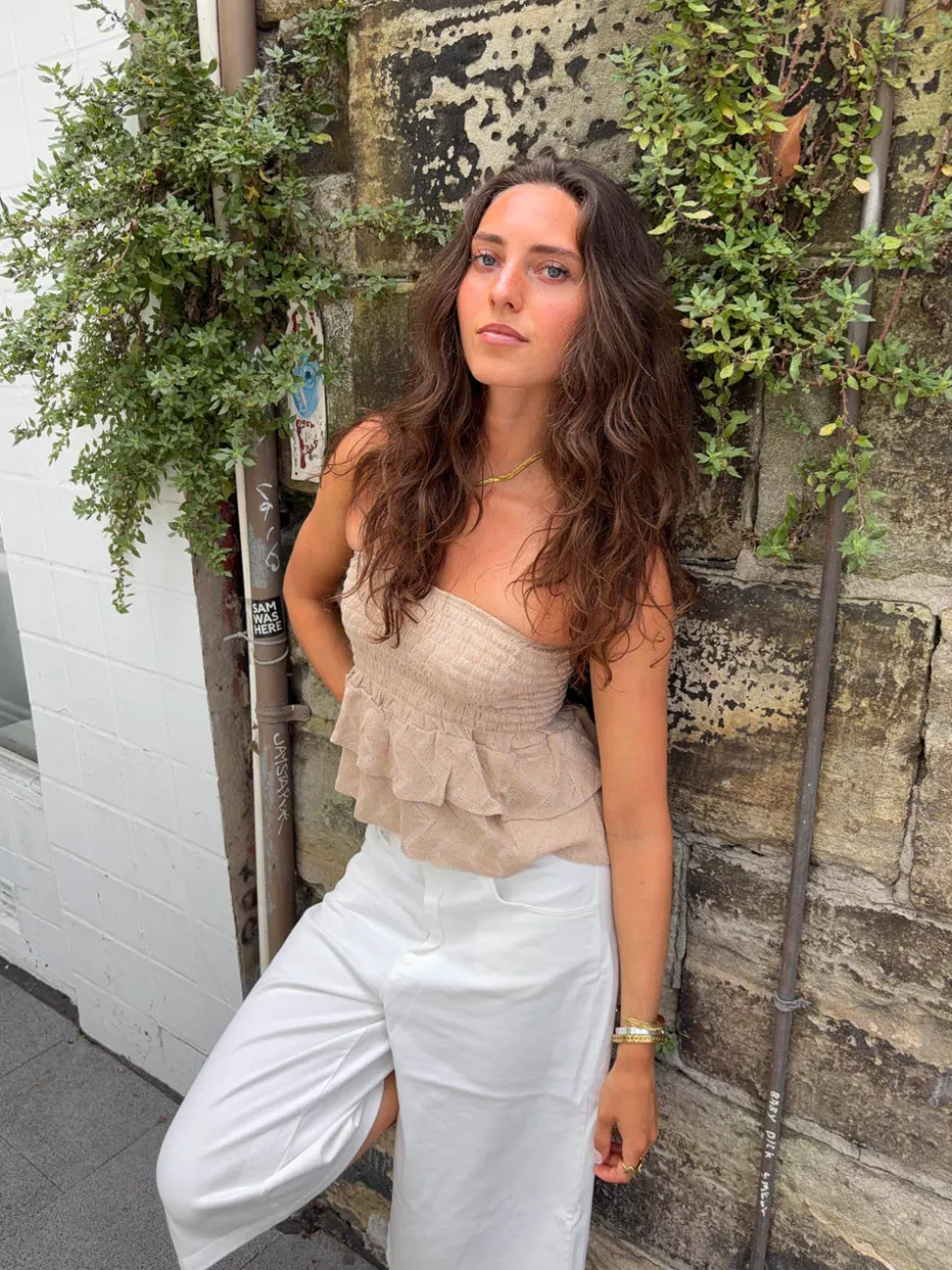 Ayia nederdel/top - Beige
