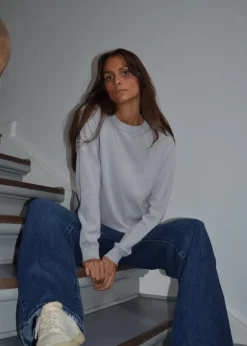 Benta striktrøje - Lys grå
