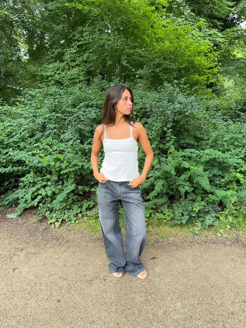 Bente blondetop - Hvid