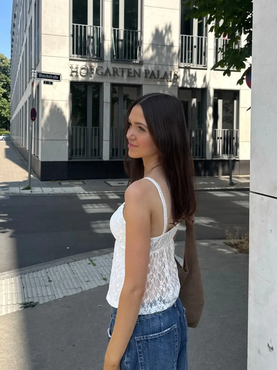 Bente blondetop - Hvid